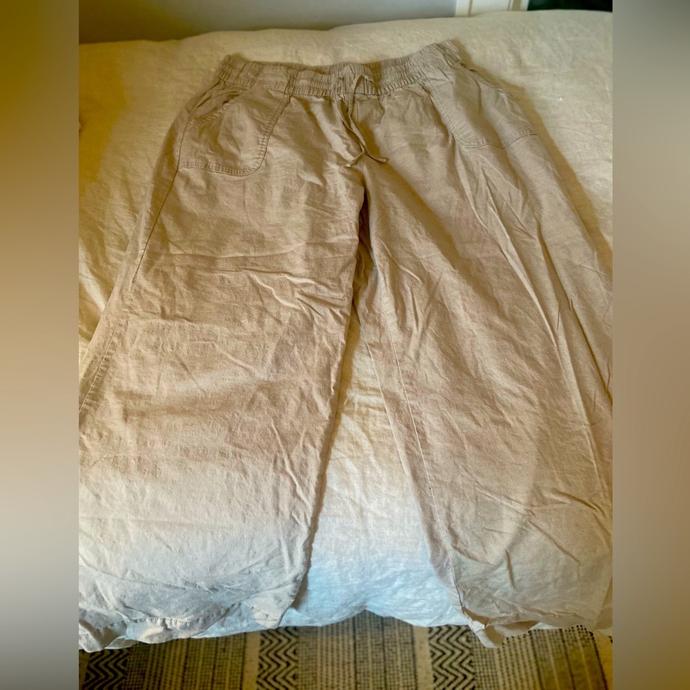 Lane Bryant Linen Wide Leg Pants